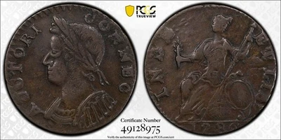 1786 Connecticut Copper 1/2p M4.1-G W2525 Mailed Bust Left PCGS EF45 Syd Martin - Image 1 of 4