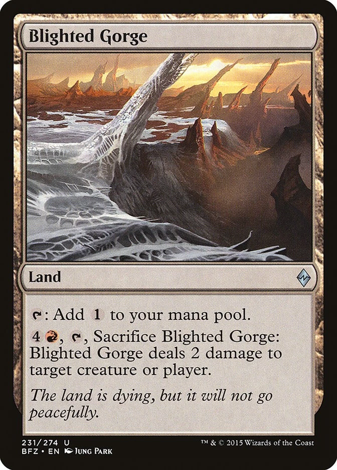 Blighted Gorge [Battle for Zendikar] (BFZ 231) Near Mint - Image 1 of 1