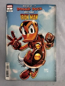 Marvel Comics QUÉ PASARÍA SI DONALD DUCK SE CONVIRTIERA EN IRON MAN #1 (2025) Disney PANOSIANO - Imagen 1 de 2