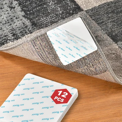 12 PCS Rug Pad Gripper for Hardwood Floors, Non Slip Rug Pads, Reusable Carpet T - Image 1 of 4