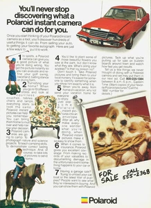 1984 Polaroid Instant Camera Puppies For Sale Camp Ridgefield vintage Print AD - Picture 1 of 1