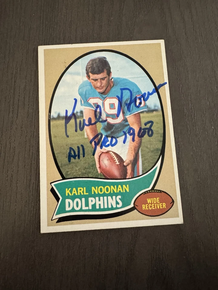 1970 Topps #223 KARL NOONAN Auto Autographed HAND SIGNED w/ Inscription - Image 1 of 2
