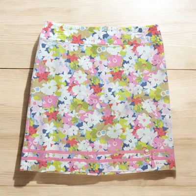 Sigrid Olsen Women's Short Skirt Size 6 Floral Colorful Ribbon Button Detail - Image 1 of 4