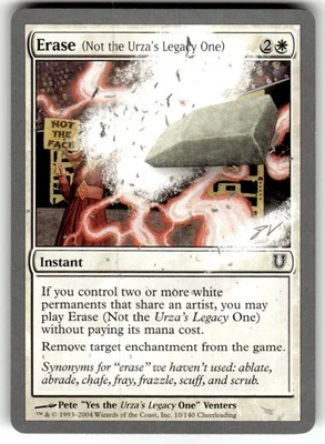 Erase (Not the Urza's Legacy One) Unhinged Regular MTG - Image 1 of 2