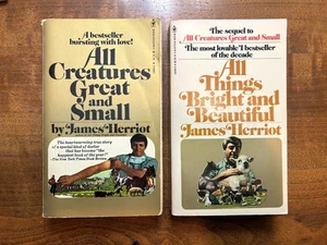 James Herriot 1973 “All Creatures Great And Small” & 1975 Sequel - Paperbacks - Picture 1 of 2