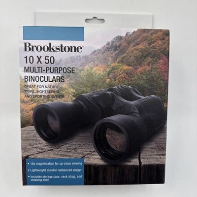 Brookstone 10x50 Multi-Purpose Binoculars With Carrying Case BRAND NEW IN BOX - Image 1 of 4