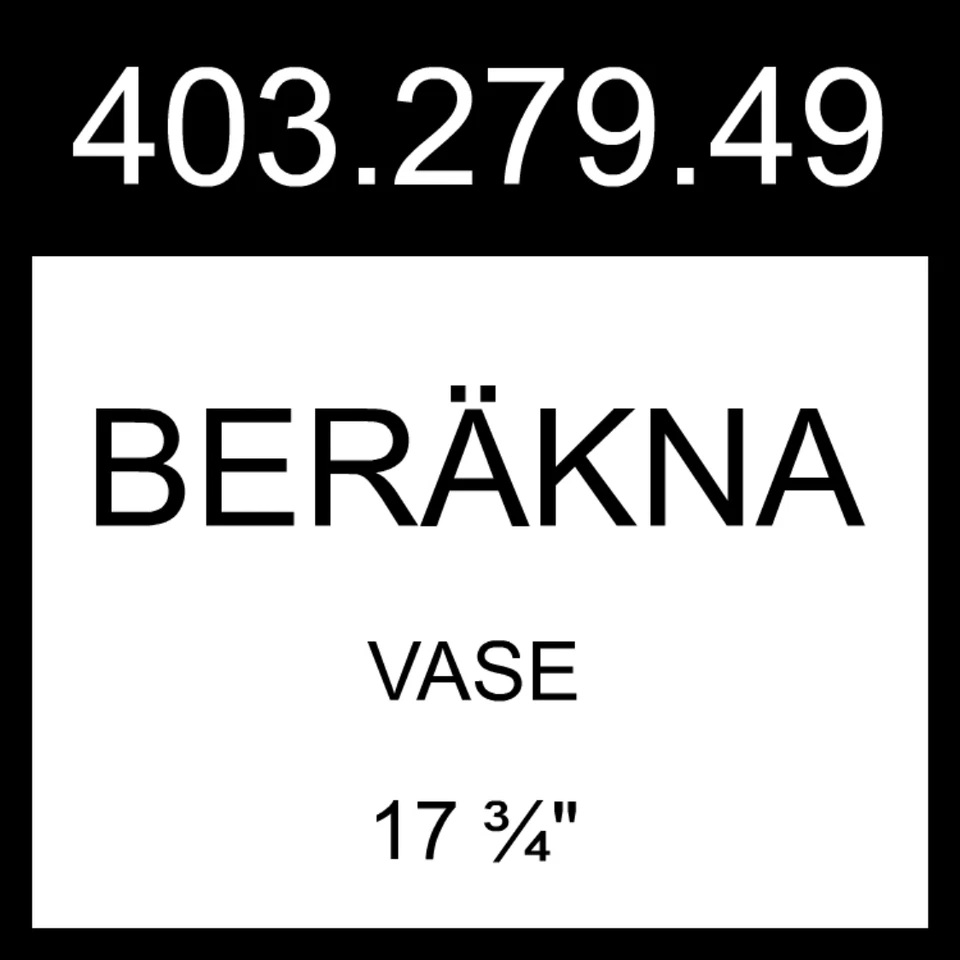 Jarrón IKEA BERÄKNA vidrio transparente 17 3/4" 403.279.49 Foto 1 de 1