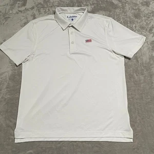 Chubbies Shirt Herren Medium weiß Polo Golf Performance USA Flagge Patch Logo - Bild 1 von 7
