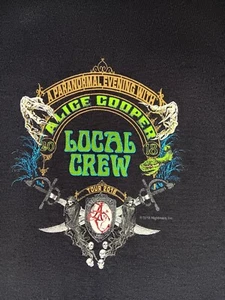 Alice Cooper 2018 Local Crew PARANORMAL EVENING WITH ALICE COOPER T-Shirt Large - Bild 1 von 7