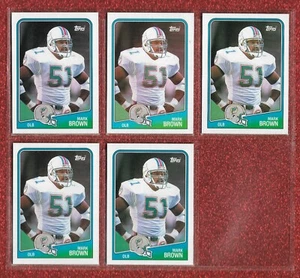 LOTE DE TARJETAS 1988 TOPPS #201 MARK BROWN DOLPHINS PURDUE CASI NUEVO O MEJOR (5) - Imagen 1 de 1