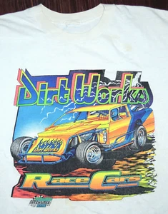 T-Shirt Vintage 90er Dirt Works Rennwagen Tour Autorennen Distress passt Gr. XL - Bild 1 von 7