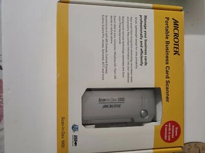 Microtek Scan-in-Dex 1000 Portable Business Card Scanner JSFA8601CU - Image 1 of 3