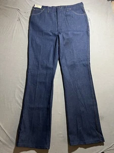 Vintage 1970s Wrangler 1J862 Jeans 40X34 Blue Denim Straight Deadstock USA New. - Picture 1 of 12