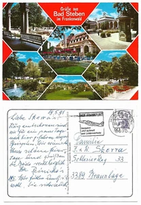 Postkarte Bad Steben im Frankenwald, 90er Jahre, gelaufen - Bild 1 von 1