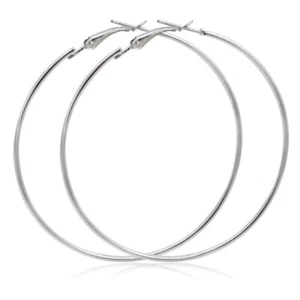 Large Big Round Hoop Loop Ring Earrings Lever back 80MM Fashion Jewellery UK - Picture 1 of 5