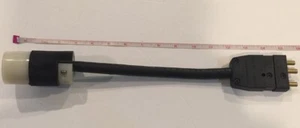 Theater Stage Pin Connectors Lex Male Plug To Female Leviton 2313 L5-20R 15” - Picture 1 of 6