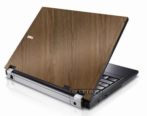WOOD Vinyl Lid Skin Cover Decal fits Dell Latitude E4200 Laptop - Picture 1 of 1