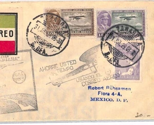 MEXICO First Flight Air Mail Cover 1929 {samwells-covers} YV139 - Picture 1 of 12