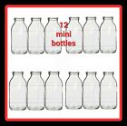 Mini Milk Bottle 4.25oz Retro Vintage Glass Bottles - Pack of 12