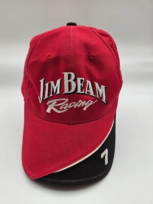 Jim Beam Racing Cap Hat Bobby Gordon Motorsports #7 Red and Black - Image 1 of 4