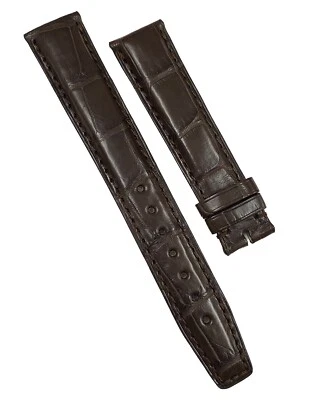 Correa de cuero de cocodrilo marrón genuino IWC 18mm x 16mm Foto 1 de 4