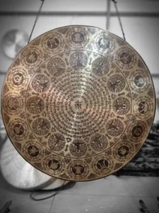 26" Tibetan Healing Gong — Handmade Hand-Hammered Sound Gong for Meditation - Picture 1 of 9