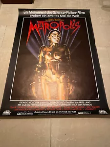 Fritz Lang Giorgio Moroder Queen METROPOLIS Deutsches Zweiblatt Poster RAR - Bild 1 von 4