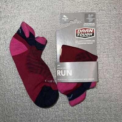 Darn Tough Running  Socks Womans Small No Show - Image 1 of 2