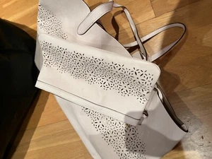Lauren Ralph Lauren Pink Leighton Large Soft Vegan leather Tote Handbag - Picture 1 of 6