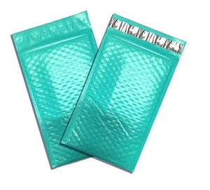 20 Stück türkis grün -4x8" Poly LUFTPOLSTERVERSANDTASCHEN gepolstert Versand Umschläge - Bild 1 von 5