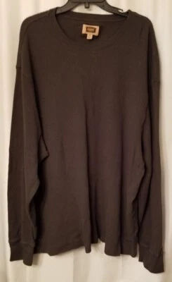 Men's Shirt Thermal Waffle Knit Long Sleeve Olive Green Size 3XL - Image 1 of 4