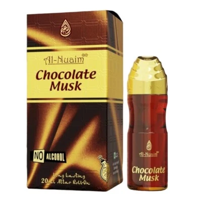 Al-Nuaim Silver Series 20 Ml Chocolate Musk Attar | Alcohol Free Attar Roll On L - image 1 of 4