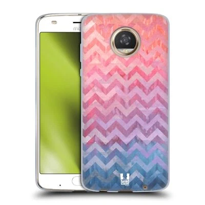 FUNDA HEAD CASE DESIGNS ACUARELA EN ZIGZAG GEL SUAVE PARA TELÉFONOS MOTOROLA Foto 1 de 4