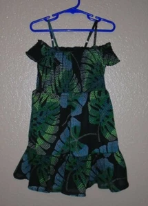 THE CHILDRENS PLACE MULTI-COLOR SMOCKED COLD SHOULDERS DRESS RUFFLED HEM 5T - Picture 1 of 10