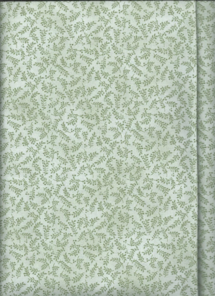 "Gatos Coloridos", Folhas e Bagas Tonal, Sálvia, Benartex, BTY - Imagem 1 de 1