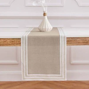 Solino Home 100% Pure Linen Table Runner for Summer Dining Kitchen Party, Mila - Picture 1 of 32