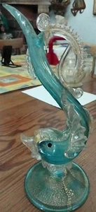 Antico(XIX Sec )calice,bicchiere delfino ,artigianato vetro di Murano A.Salviati - Foto 1 di 17