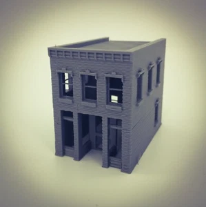 20th Century City Town MICRO SALOON or Office Building - N Scale 1:160 3D Model - Picture 1 of 12