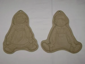 Bolso marrón Cookie Art Molds Raggedy Ann 1985 y Andy 1986 - Imagen 1 de 2