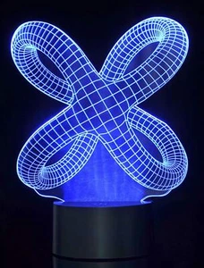 Dusky Shark 3D Crisscross Rings Laser Cut with LED Lights � Unique Decorative - Picture 1 of 7