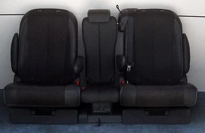Toyota Sienna SE 2011-2014 segunda fila asientos tela negra y vinilo. - Imagen 1 de 4