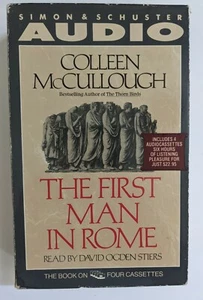 The First Man in Rome by Colleen McCullough 1990, Cassette Audiobook, 4 Tapes - Picture 1 of 3