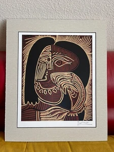 Pablo Picasso PRINT "Woman w/a Necklace" MATTED 18" X 15" - Picture 1 of 7
