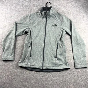 The North Face Womens Jacket Small Grey Long Sleeve Full Zip Mock Neck Pockets - Picture 1 of 9