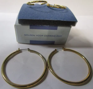 Avon - Goldtone Hoop Clip Earrings 2000 NIB - Picture 1 of 3