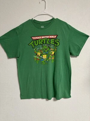 NICKELODEON Large 2015 Teenage Mutant Ninja Turtles T Shirt Green Graphic TMNT - Image 1 of 4