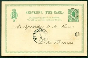 DWI #BK11, 5bit card + 5bit Chr. IX, used from Christiansted to St. Thomas - Picture 1 of 1