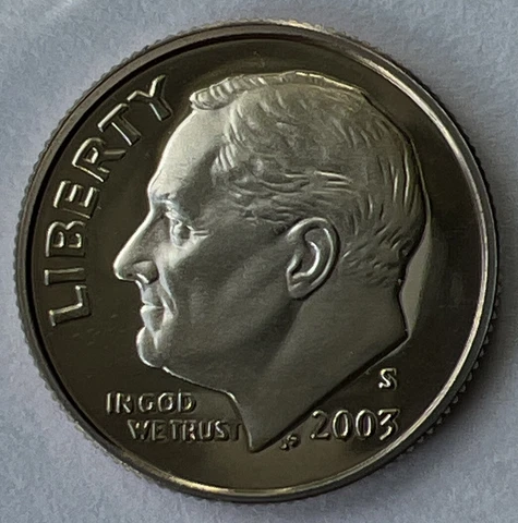 GEM PROOF 2003-S Roosevelt Dime San Francisco DEEP CAMEO 10c- Save on Multiple! Cover