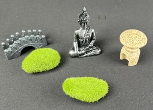 Mini Zen Jardín Accesorios Miniatura Figuras Lote De 5 Nuevos - Imagen 1 de 7