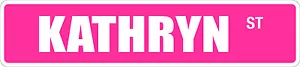 *Aluminum* Kathryn 4" x 18" Metal Novelty Street Sign SS 2136 - Imagen 1 de 1